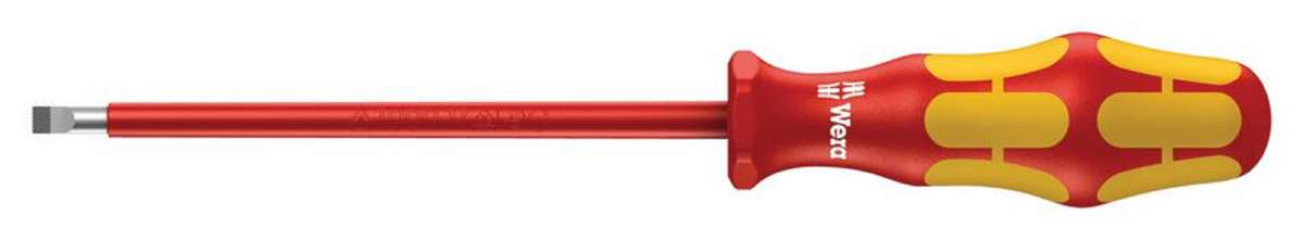 Wera (6120) Screwdriver, VDE, 125 mm Blade, 5.5 mm Tip, 233 mm Overall