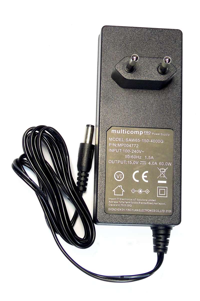 Multicomp Pro (MP004772) AC/DC Power Supply, 1 Output, 60 W, 15 VDC, 4 A