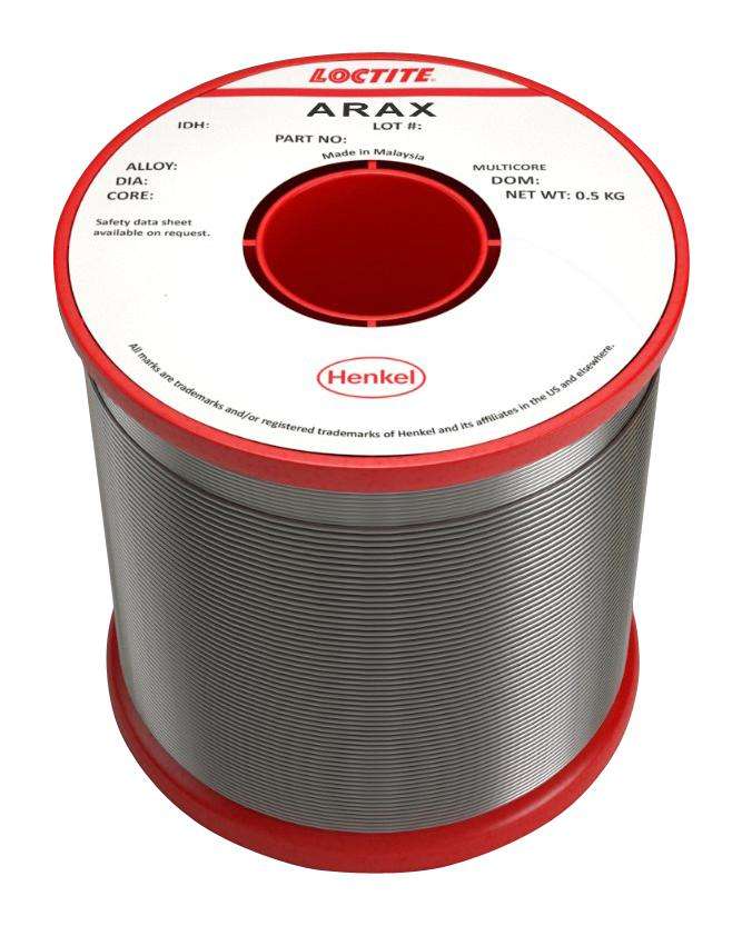 Loctite (ARAX 96S 4C 1.6MM H 500G) Solder Wire, ARAX 96S, 500g