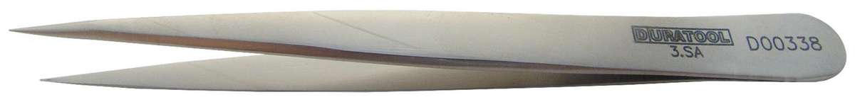 Multicomp (D00338) Tweezer, Type 03 SA, Flat, 120 mm, Stainless Steel Body