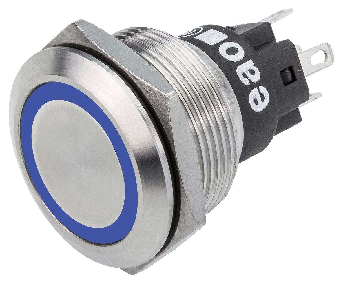EAO (82-6151.1124) Vandal Resistant Switch, Flush, 82, 22.3 mm, SPDT