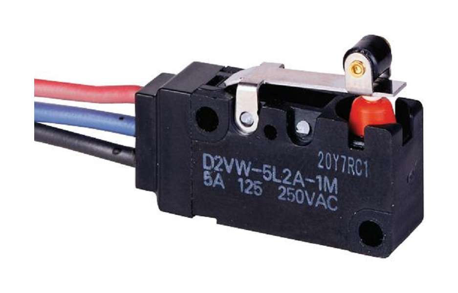 Omron (D2VW-5L1B-1MS) Microswitch, Miniature, Long Hinge Lever