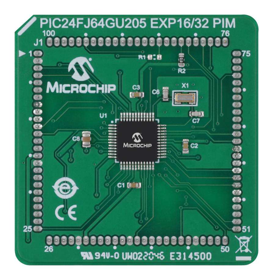 Microchip (EV95N98A) Plug-in Module, PIC24FJ64GU205/PIC24FJ64GU205
