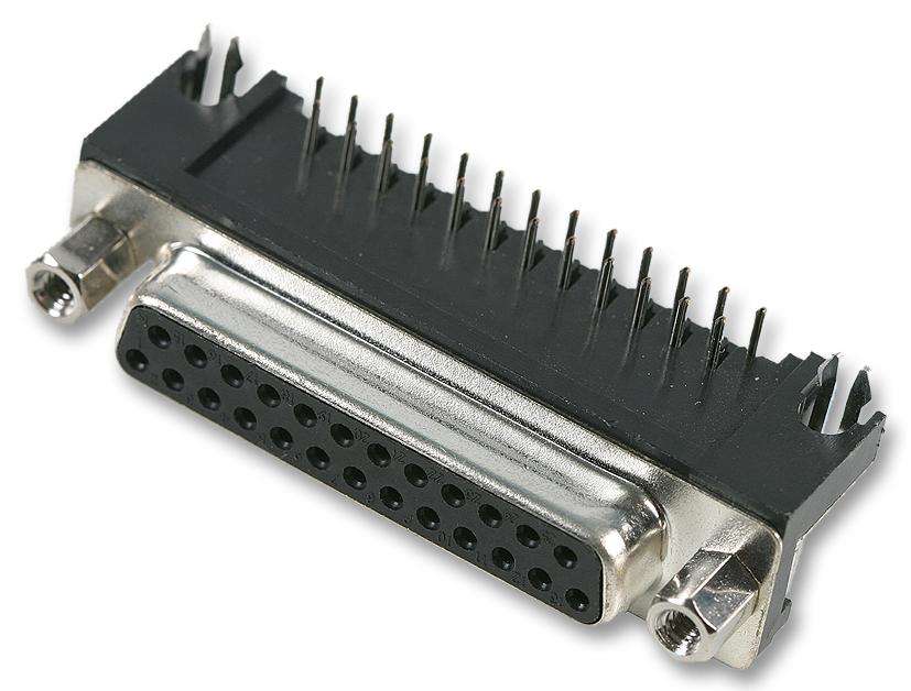 TE Connectivity (2301846-1) D Sub Connector, W/ Board Lock, DB25, Standard