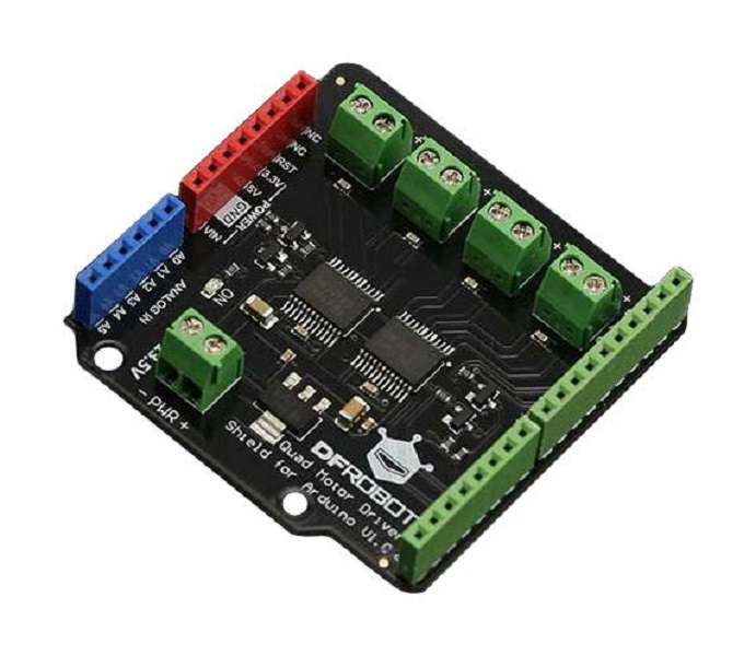 DFRobot (DRI0039) Expansion Board, Quad DC Motor Driver Shield