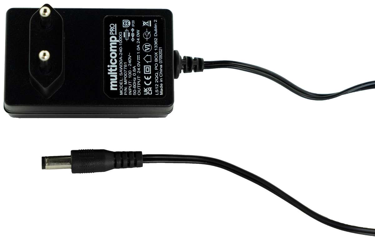 Multicomp Pro (MP007781) AC/DC Power Supply, 1 Output, 24 W, 24 VDC, 1 A