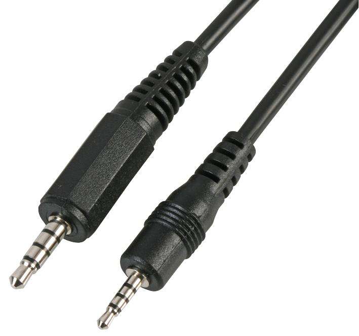 Pro Signal (PSG03748) Cable Assembly, 3.5mm Jack to 2.5mm Jack Plug 1.8m