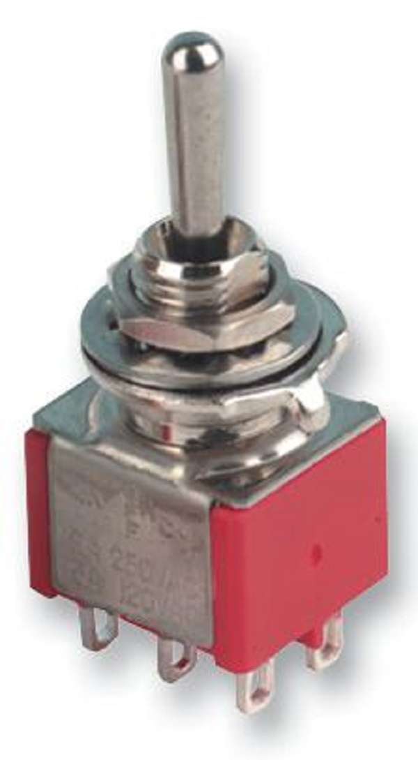 Multicomp Pro (1MD3T1B5M1QE) Toggle Switch, On-Off-On, DPDT