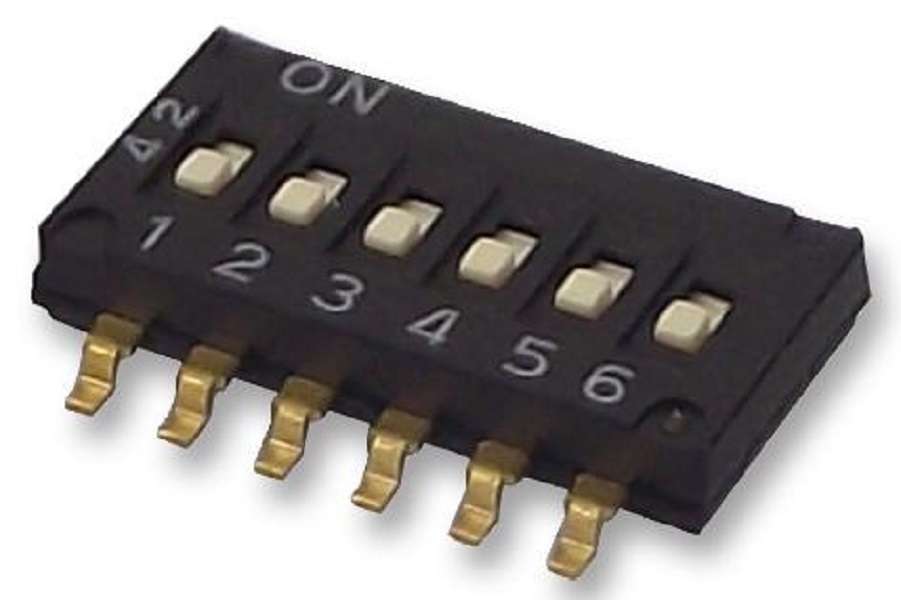 Omron (A6H-6101) DIP / SIP Switch, SPST, 24 VDC, 25 mA