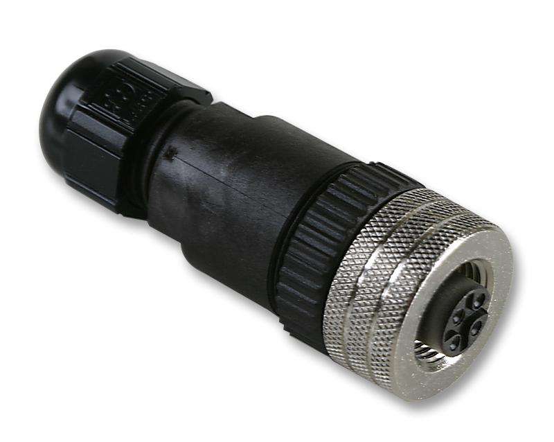 Molex (8A4000-325) Sensor Connector, M12, Female, 4 Positions, Screw Socket