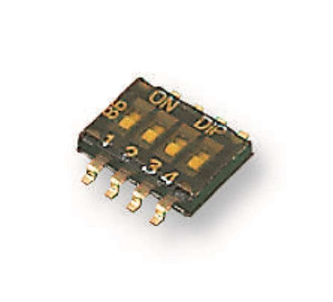 Multicomp Pro (MCDHN-04F-T-V) DIP Switch, SPST, 24 VDC, 25 mA, SMD