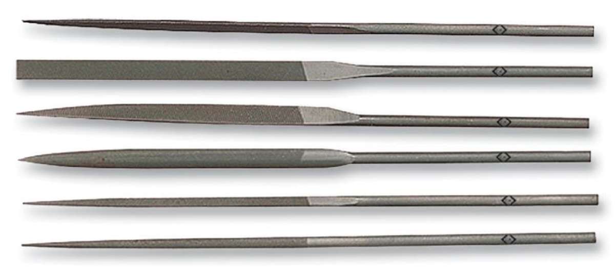 CK Tools (T0124P) Needle File Set, Precision, 70 mm Blade, 6 Piece