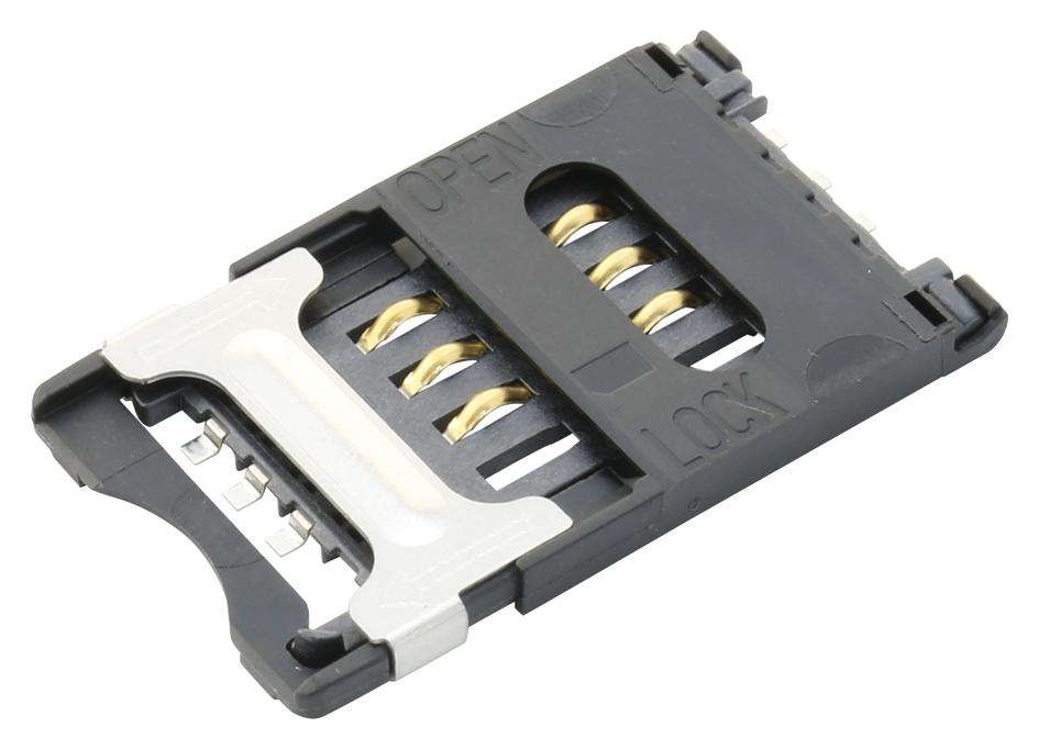 C&K Components (CCM03-3009 LFT R102) Memory Card Connector, 6 Contacts
