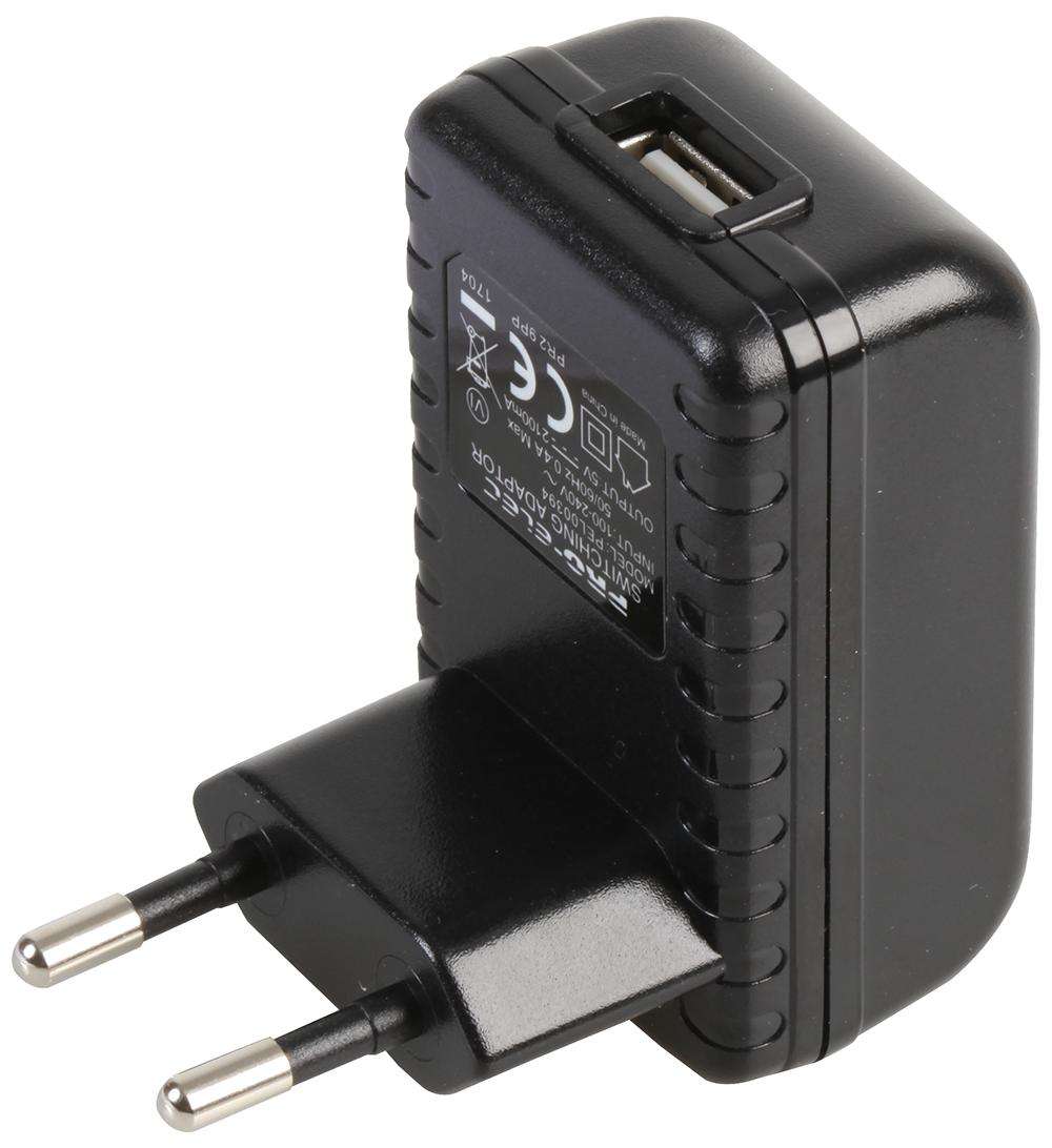 pRO eLEC (PEL00394) AC/DC Power Supply, ITE, 1 Output, 10.5 W, 5 V, 2.1 A