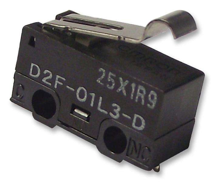 Omron (D2F01L3D) Microswitch, Miniature, Simulated Roller Lever