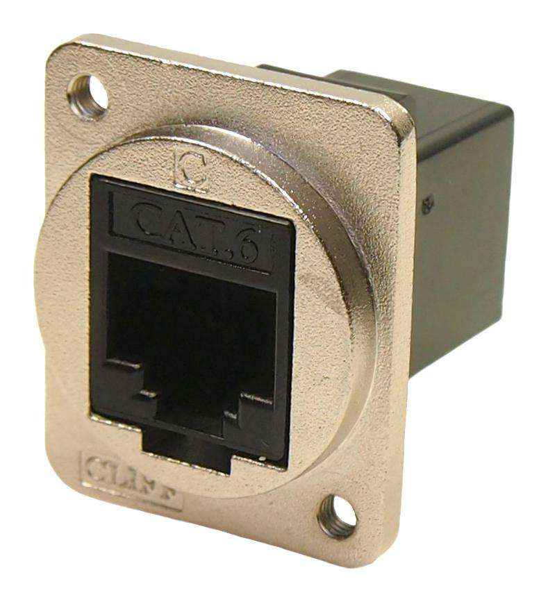Cliff Electronic Components (CP30222M3) In-Line Adapter, Cat6, M3 Hole