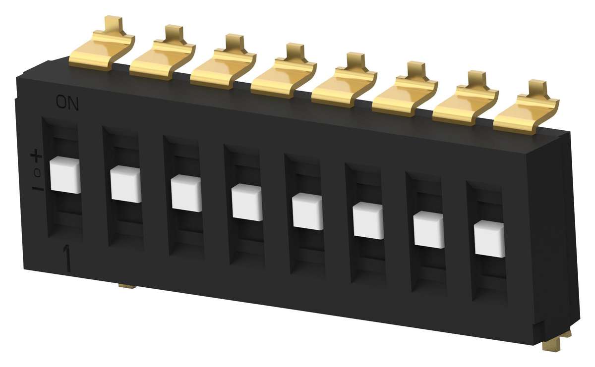 Alcoswitch (TDS08SGRSTR04) DIP / SIP Switch, SP3T, 24 V, 25 mA