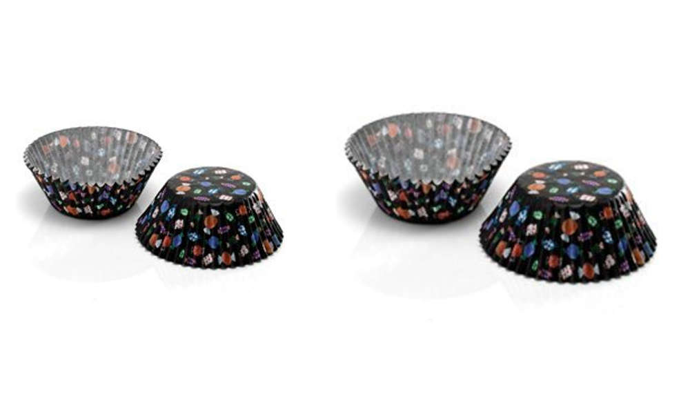 132 x Mixed Medium & Large Blue Toffees Cupcake Muffin Baking Cases Holders