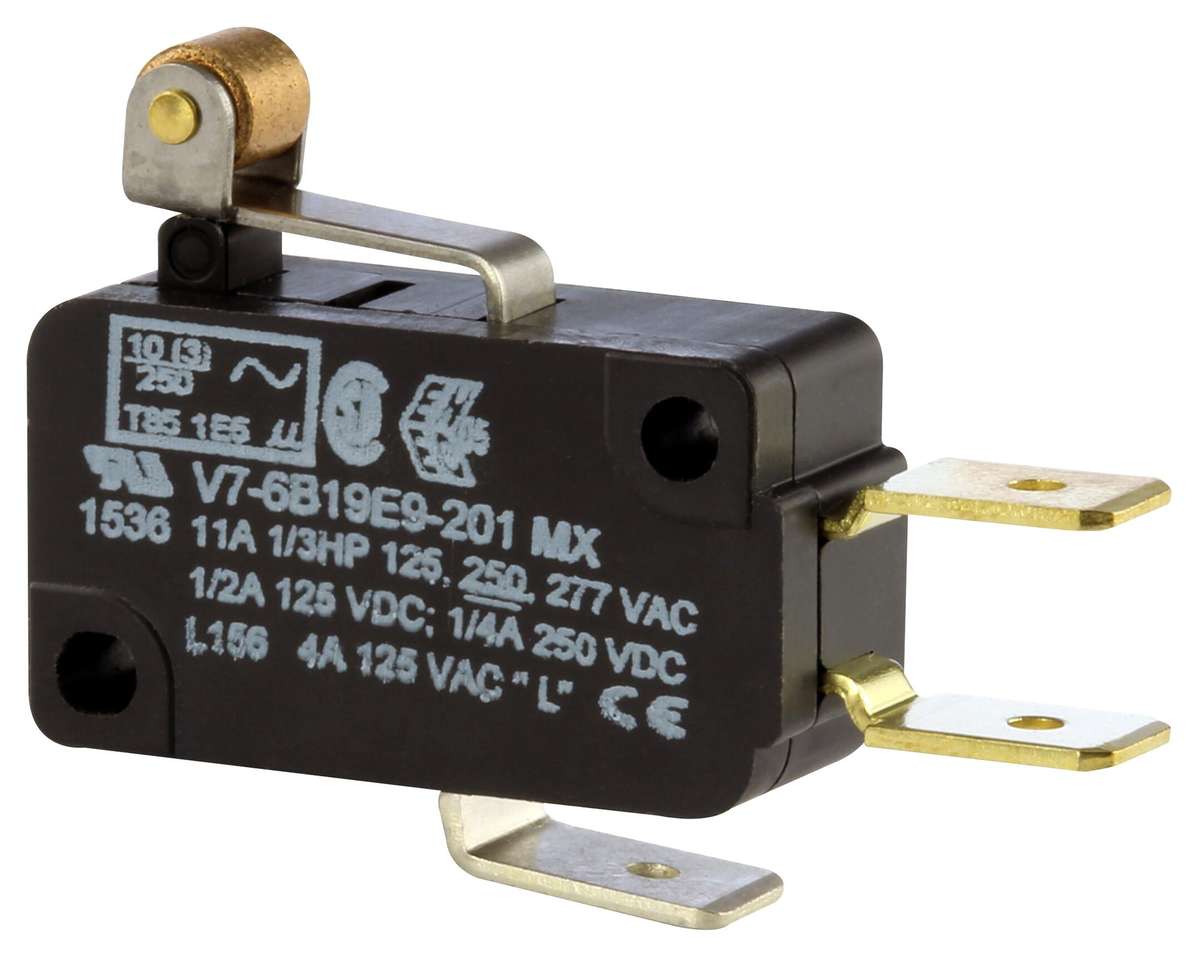 Honeywell (V7-6B19E9-201) Microswitch, Miniature, 11 A