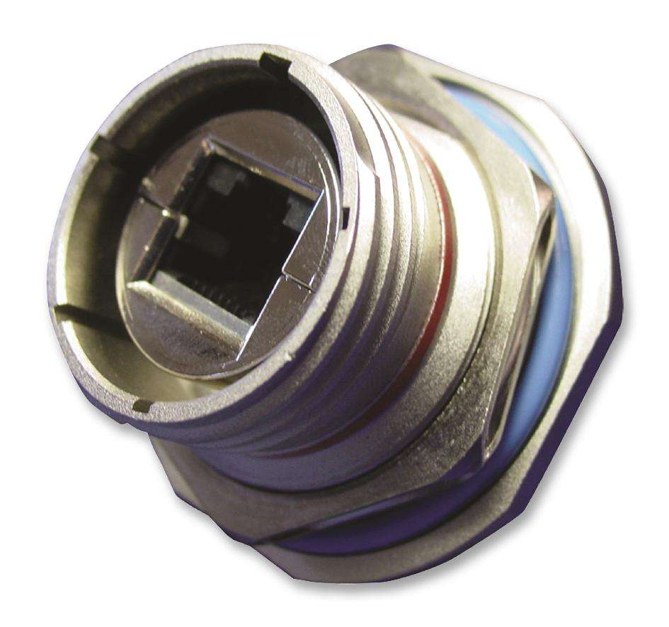 Amphenol (RJFTV7PE1N) In-Line Adapter, Jam Nut, RJ45, RJ45