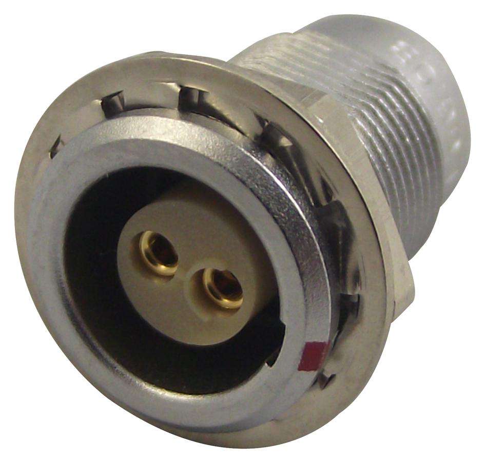 Lemo (EGG.0B.302.CLL) Circular Connector, Panel Mount Receptacle 2 Contacts