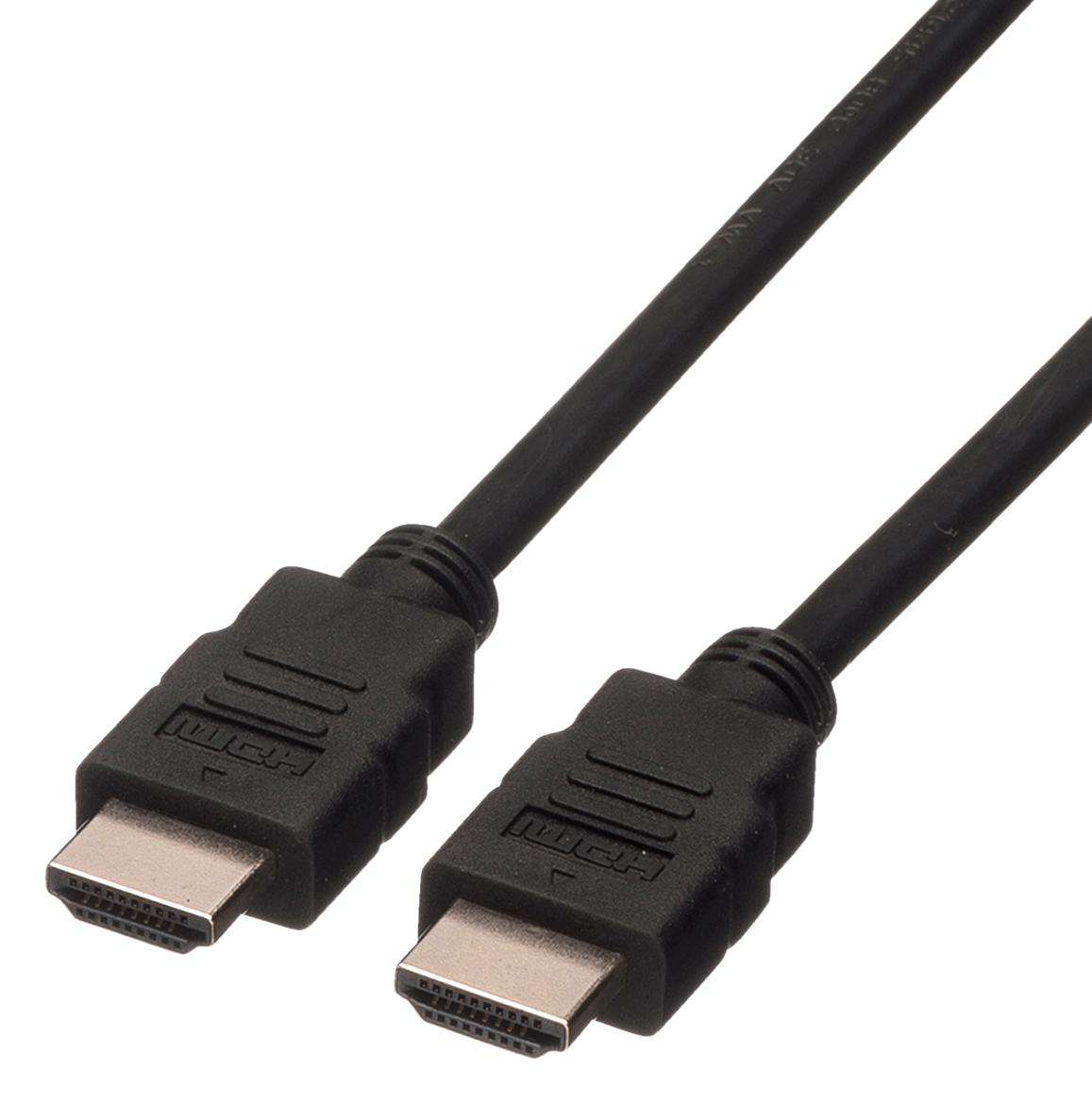 Roline (11.44.5735) HDMI Type A Plug, HDMI Type A Plug, 16.4 ft, 5 m, Black