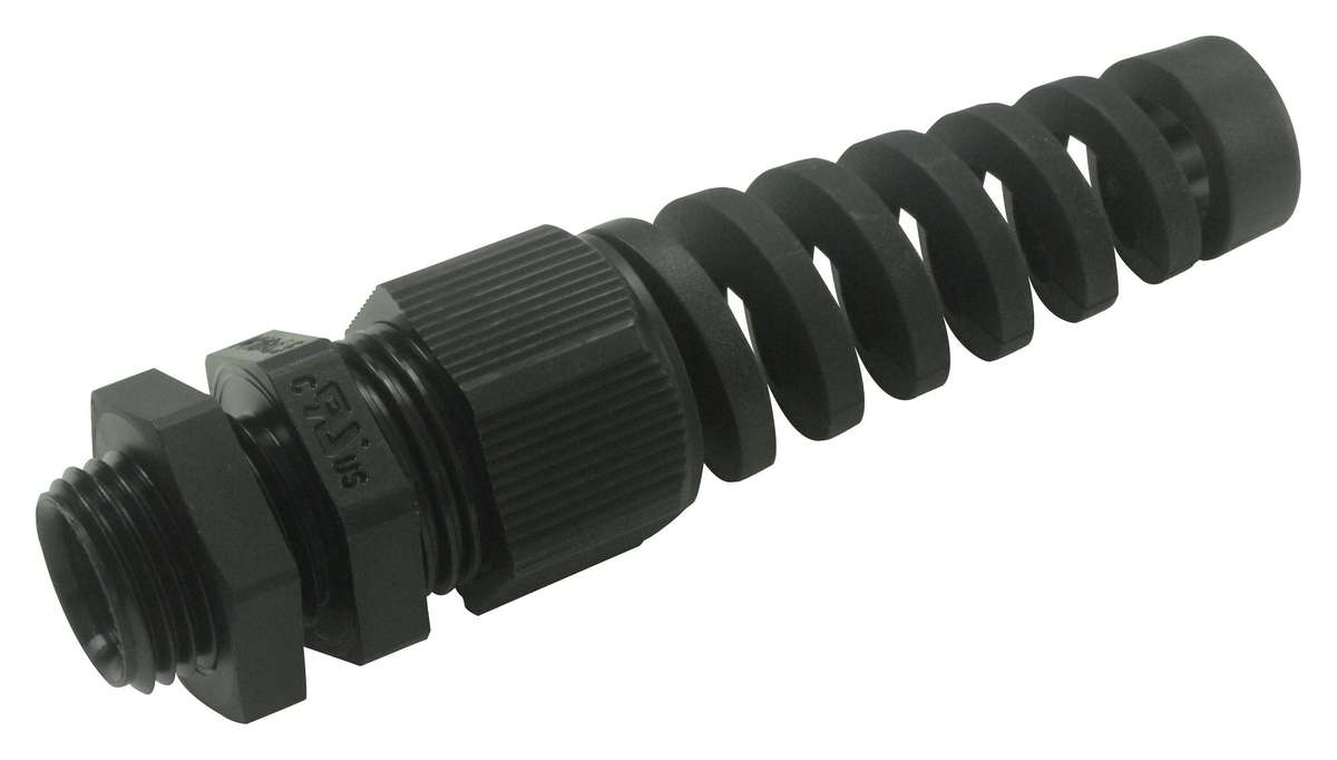 Jacob (50011M16BSSW) Cable Gland, Spiral Top, IP68 5 Bar, M16 x 1.5