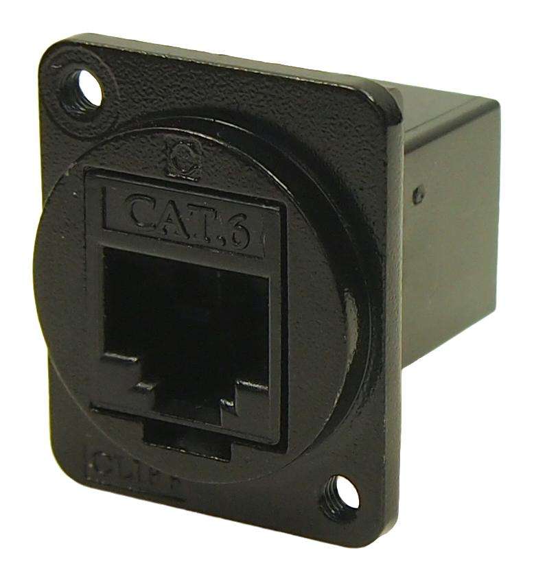 Cliff Electronic Components (CP30222M3B) In-Line Adapter, Cat6, M3 Hole