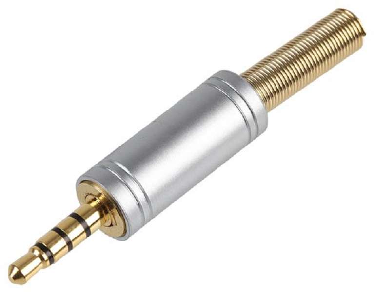 Pro Signal (PSG03880) Phone Audio Connector, 4 Contacts, Plug, 3.5 mm