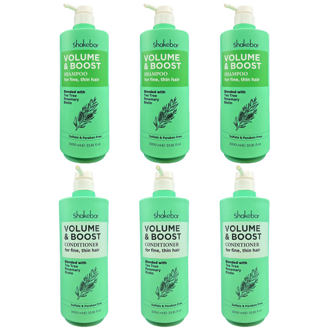 Shakebar Volume & Boost 1L Shampoo & Conditioner (3 Sets)