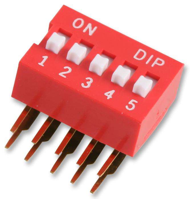 Multicomp Pro (MCNDA-05V) DIP / SIP Switch, SPST-NO, 24 V, 25 mA