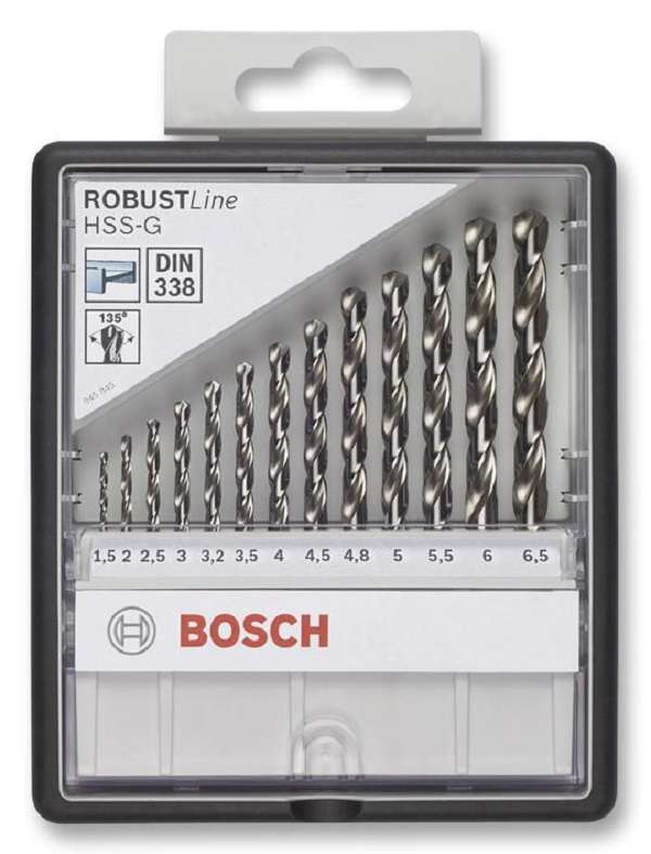 Bosch (2607010538) Drill Bit Set, HSS-G, 13 Pcs