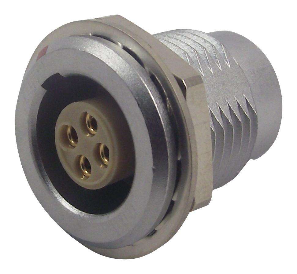 Lemo (EGG.1B.304.CLL) Circular Connector, Panel Mount Receptacle, 4 Contact