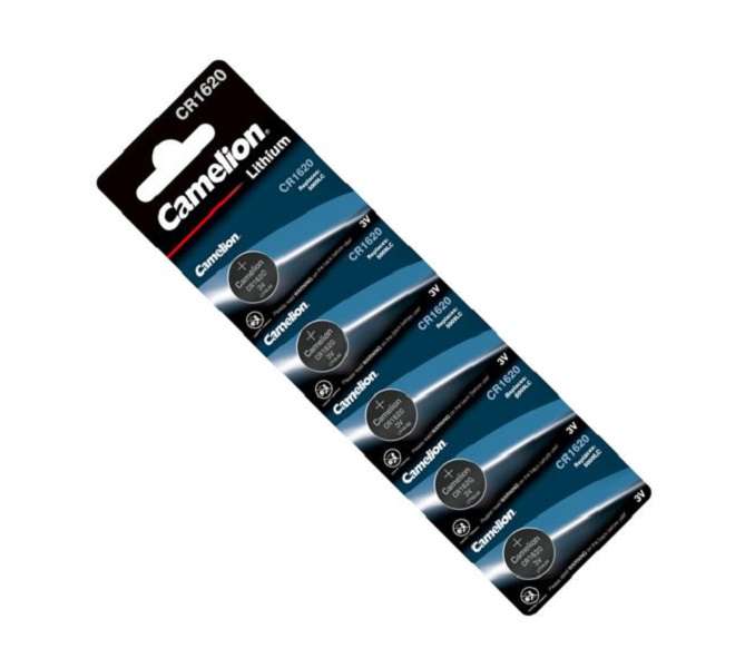 CAMELION CR1620-BP5 Bat Lit 3V 90mA 16x2 Price Per 5P/Card