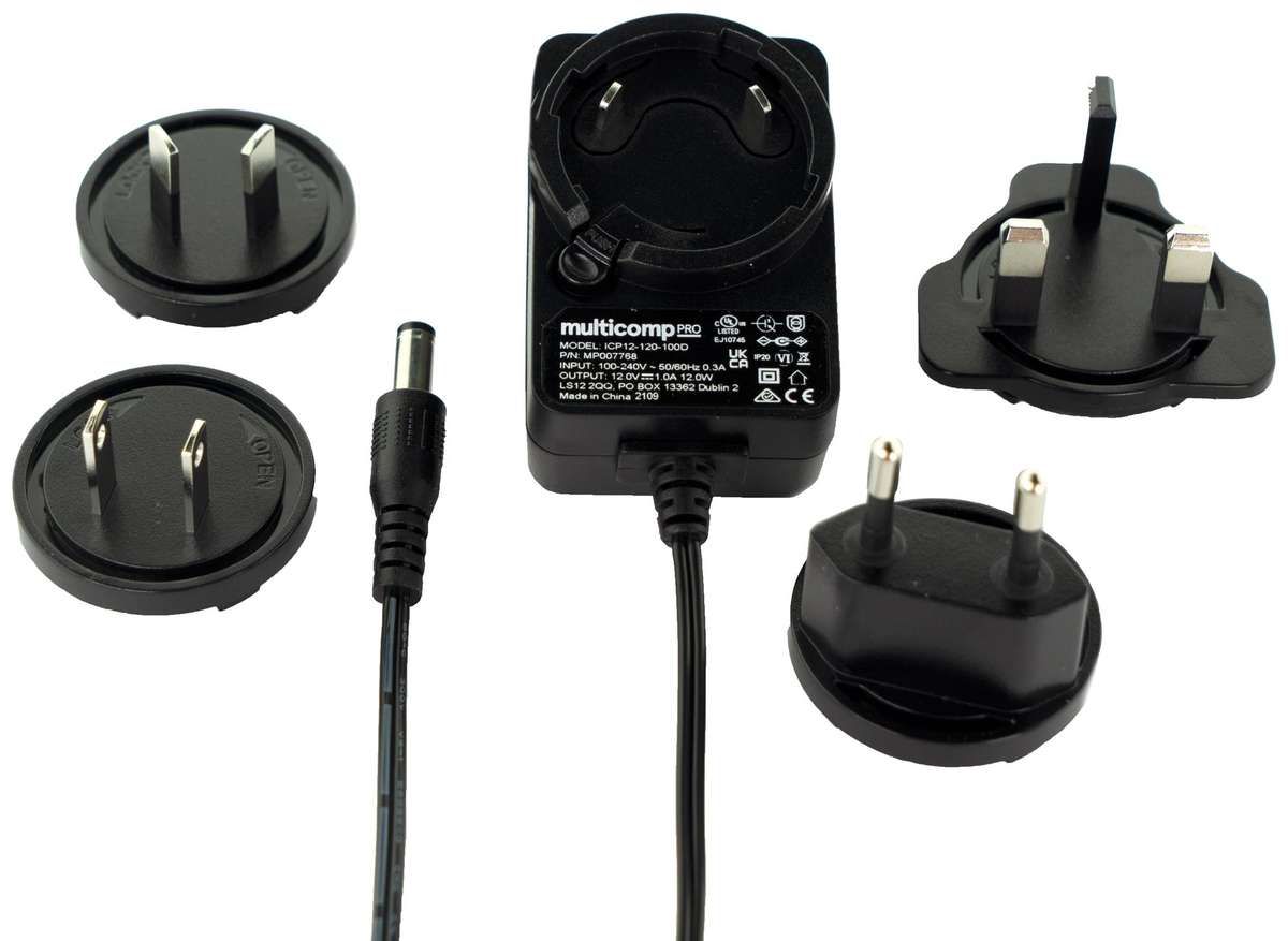 Multicomp Pro (MP007766) AC/DC Power Supply, 1 Output, 12 W, 5 VDC, 2 A
