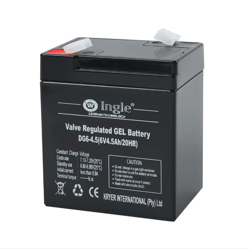 Ingle DG6-4.5 6v 4.5ah/20hr Gel Battery