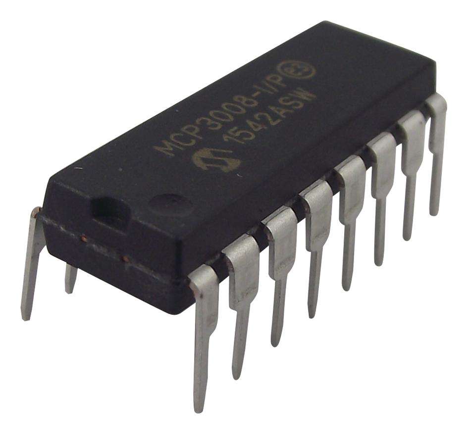 Microchip (MCP3008-I/P) Analogue to Digital Converter, Octal, 10 bit
