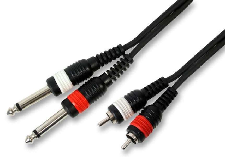 Pro Signal (SC7010-1.5M) 6.35mm (1/4") Mono Jack Plug, x 2