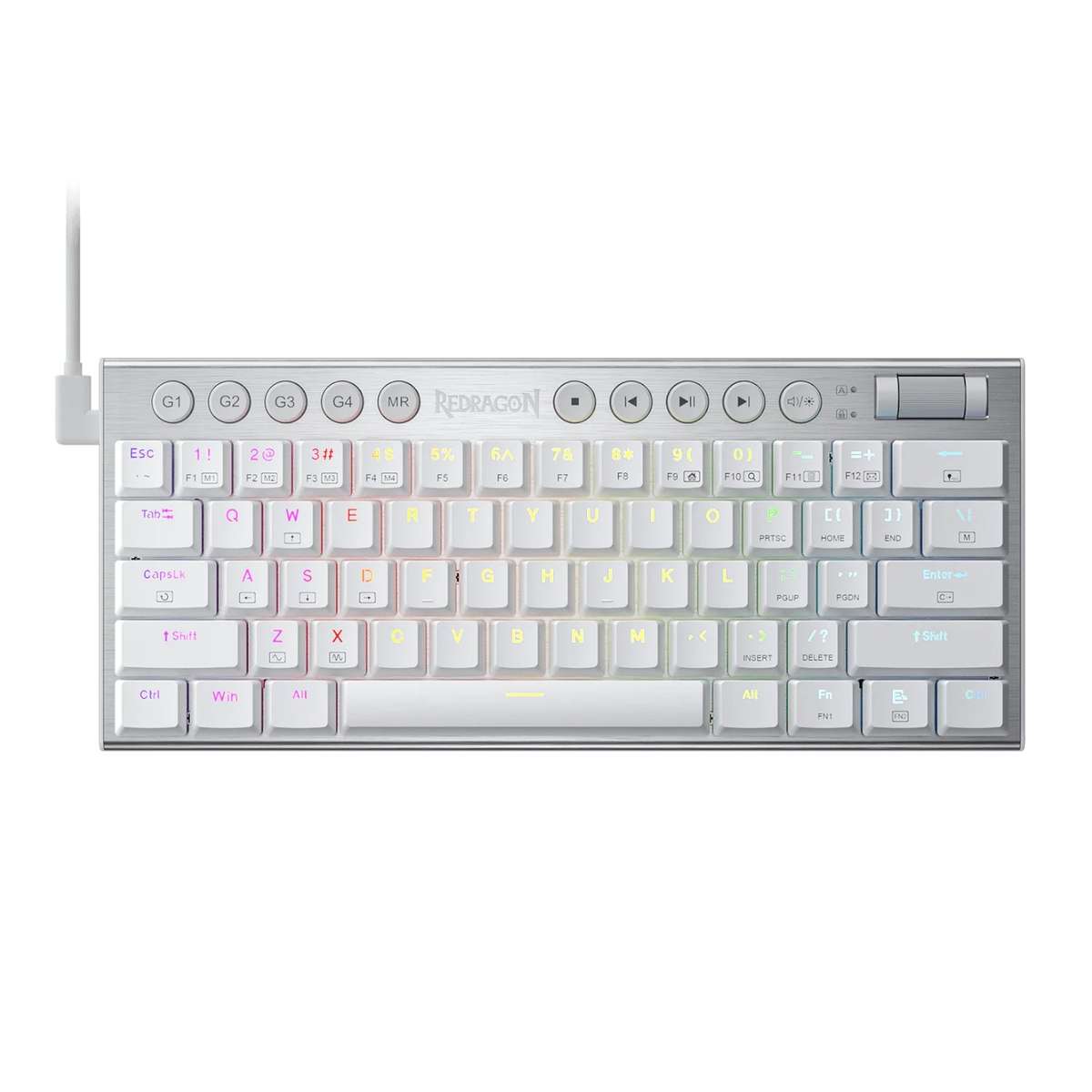 Redragon K632 HORUS Mini 60% RGB Wired Gaming Keyboard  White