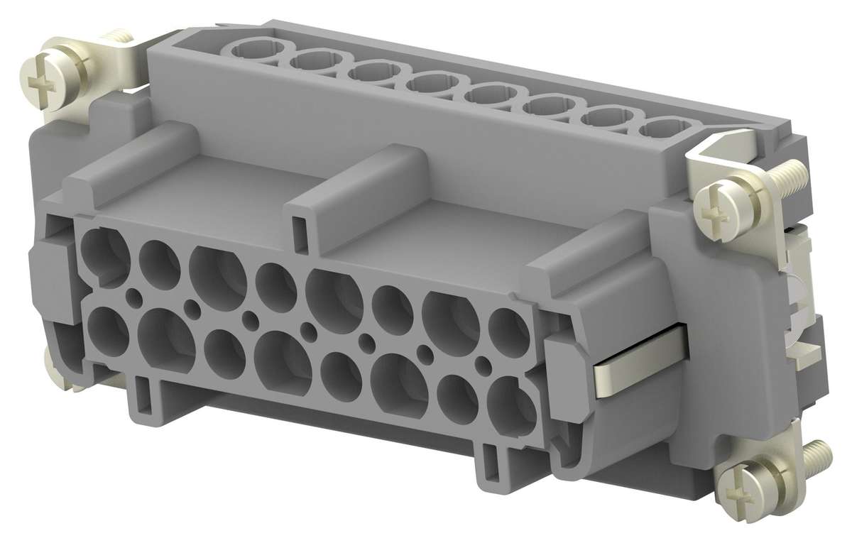 TE Connectivity (T2040162201-000) Heavy Duty Connector Insert, 16 Contacts