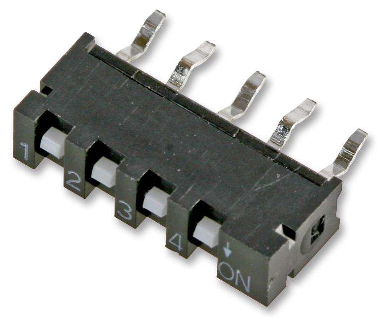 Multicomp Pro (SIP-04T) DIP / SIP Switch, SPST, 5 VDC, 10 mA