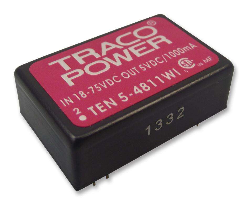 Traco Power (TEN 5-4811WI) Isolated Through Hole DC/DC Converter, 5V, 1A