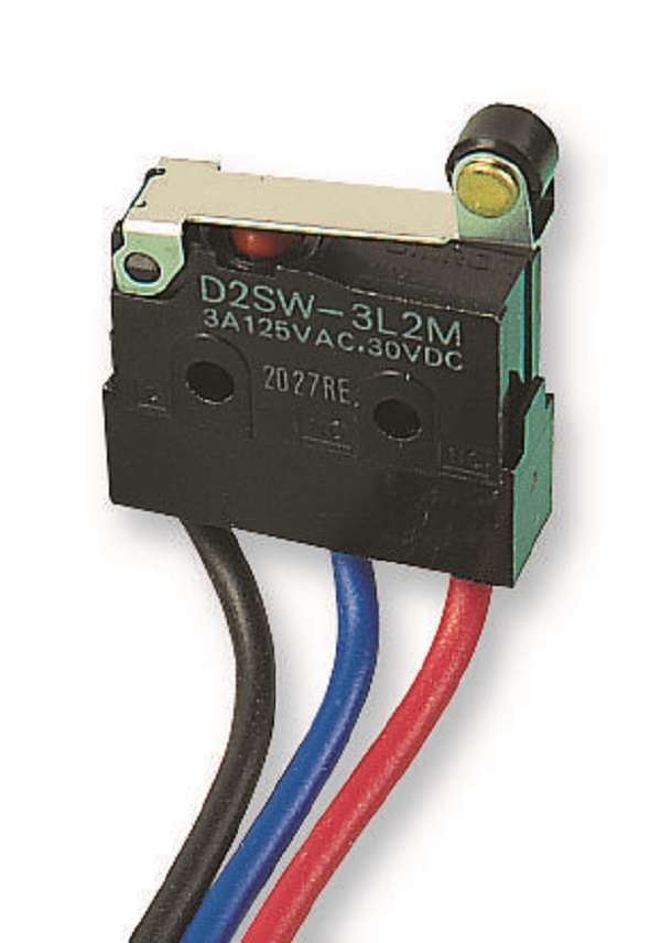 Omron (D2SW-3L2M) Microswitch, Snap Action, Roller Lever