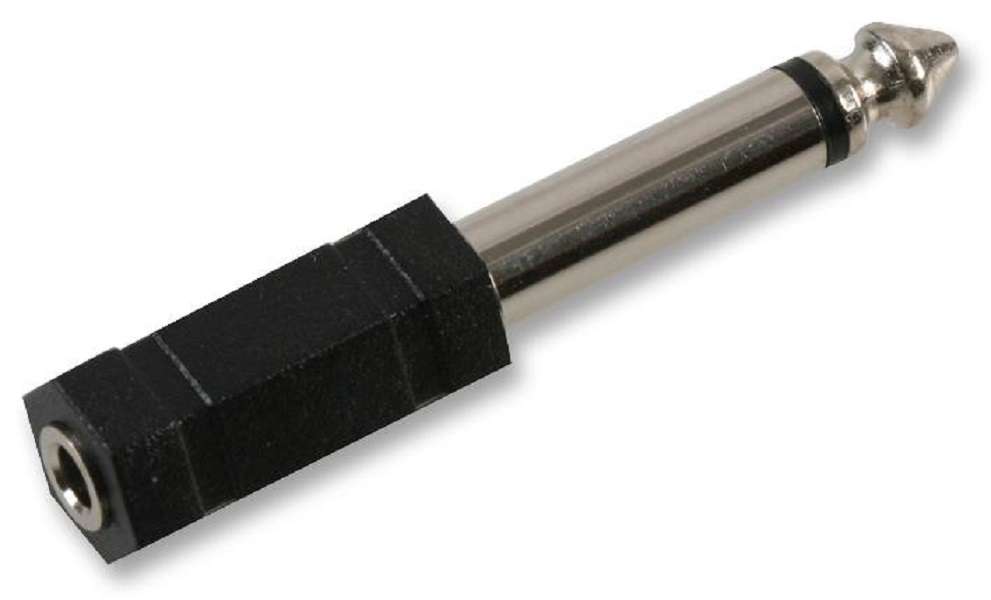 Multicomp Pro (PS000141) Mono Plug - 6.35mm, Stereo Receptacle - 3.5mm
