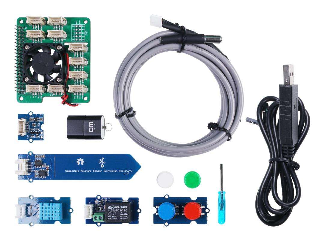 Seeed Studio 110061284 Grove Smart Agriculture Kit, Raspberry Pi-4 Board