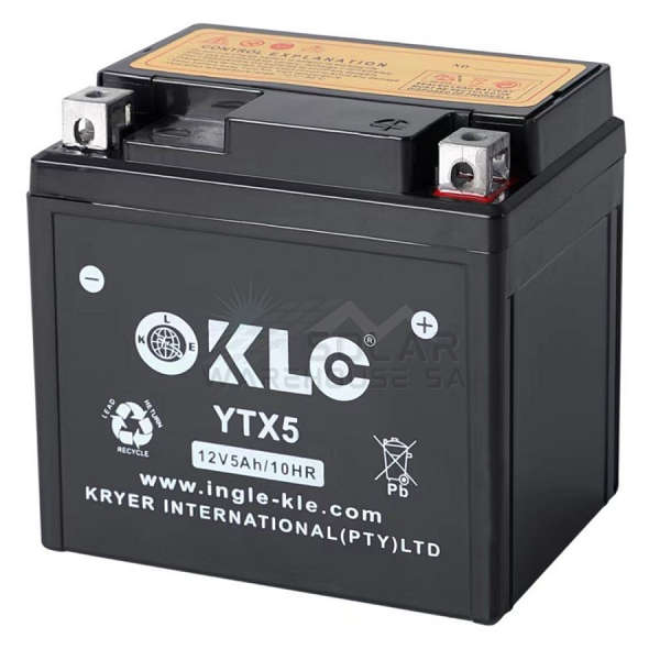 Rechargeable Sealed Lead Acid YTX5 12V 5Ah Battery
