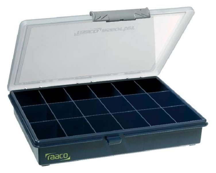 Raaco (136167) Service Case, Assorted, 18 Compartments, Blue
