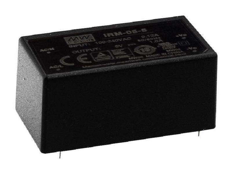Mean Well IRM-05-5 AC/DC PCB Mount Power Supply (PSU), ITE, 1Output,5 W