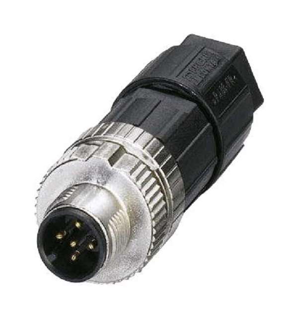 Phoenix Contact (1424649) Sensor Connector, M12 Push-In, M12, Male