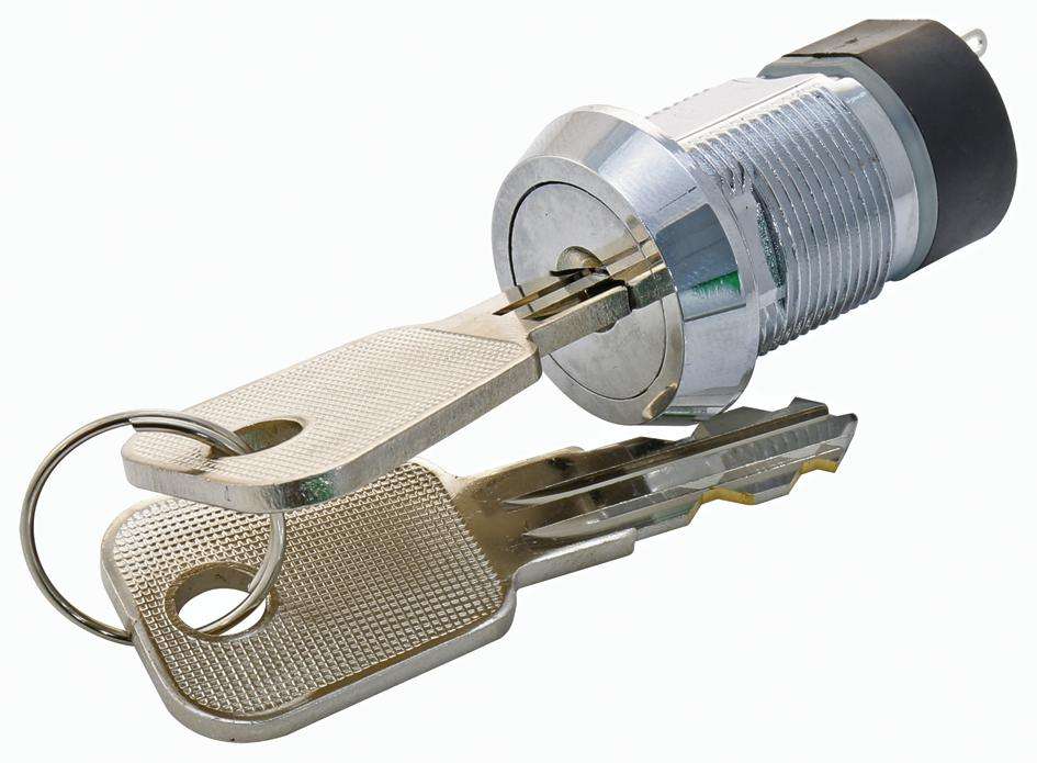 Multicomp Pro (S286A-2) Keylock Switch, Off-On, DPST, 2 Position, 4 A